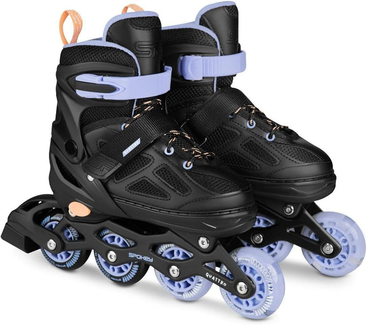 SPOKEY Quattro Set 4in1 Inliner/Rollschuhe/Triskates/Schlittschuhe VERSTELLBAR | für Kinder und Juge