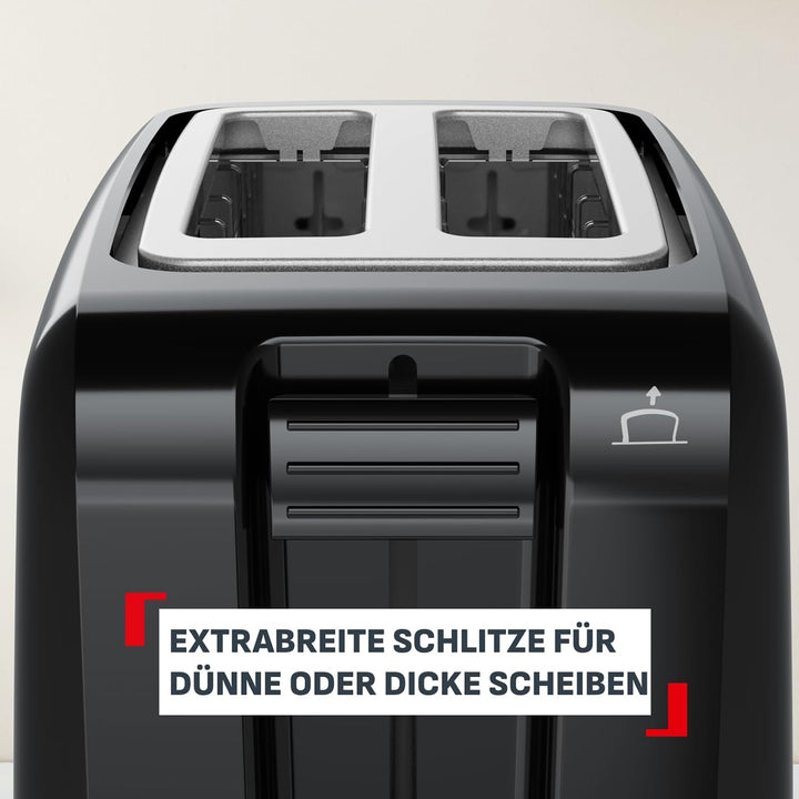 Tefal TT1A28 Vita Toaster | 7 Bräunungsstufen | 2 Toastschlitze | zentriert die Brotscheiben | Hebef