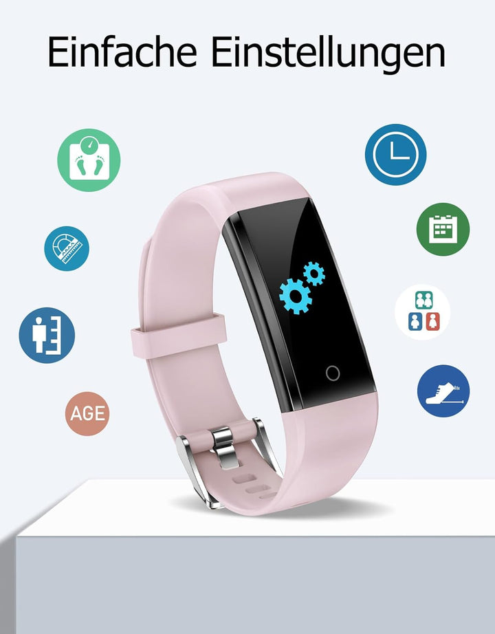 GRV Schrittzähler Uhr Ohne Bluetooth/App/Handy für Damen und Heren,Kinder Fitness Tracker Fitnessuhr