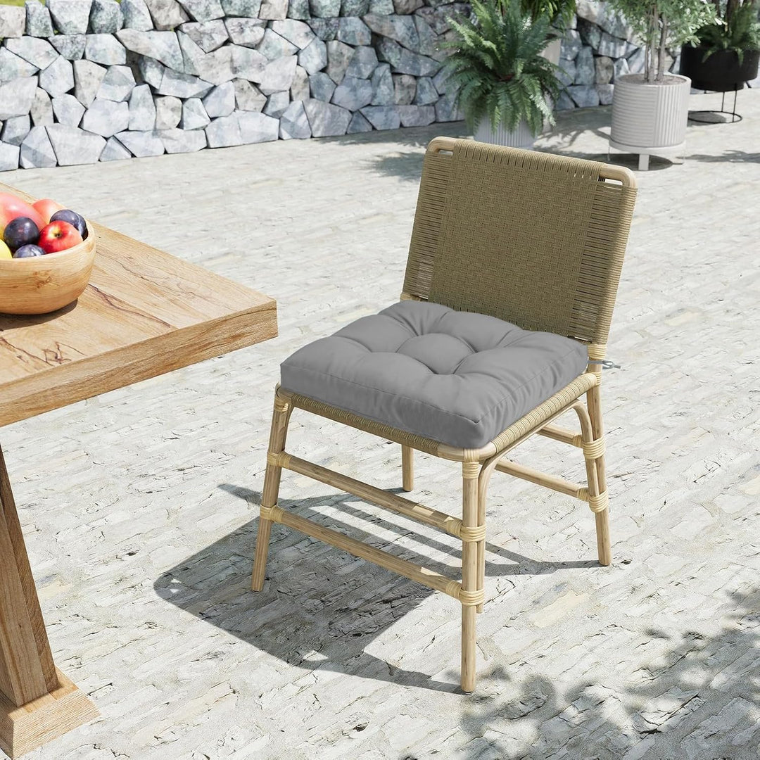 2er Set Sitzkissen Outdoor wasserdicht 40x40x8 cm – UV-beständige Polster für Gartenstühle, Terrasse