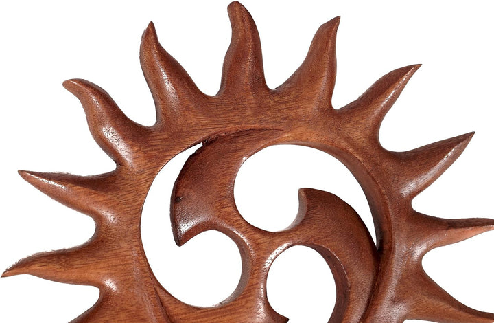 Windalf Sonnen Holzbild ALINA Ø 21.5 cm Kleine Kelten Triskele Glyckssymbol Wandrelief Handarbeit au