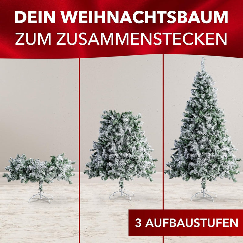 Xonic® Claus künstlicher Weihnachtsbaum Grün - 5 Grössen: 120-240cm - Realistischer Tannenbaum mit M