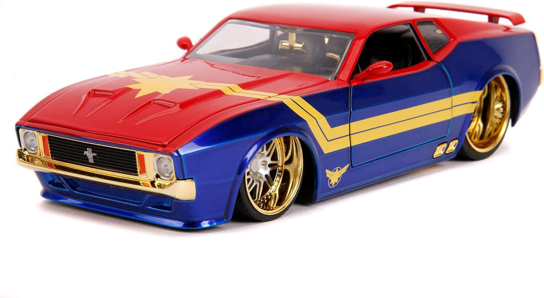 Jada Toys 253225009, 1973 Ford Mustang Mach, Spielzeugauto, Türen, Kofferraum, Motorhaube zum Öffnen