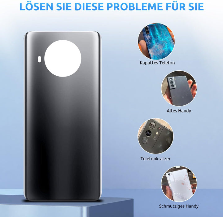 Eonpam Akkudeckel für Xiaomi Mi 10T Lite Rückseite Glas Original Backcover Back Glas Ersatz mit Repa
