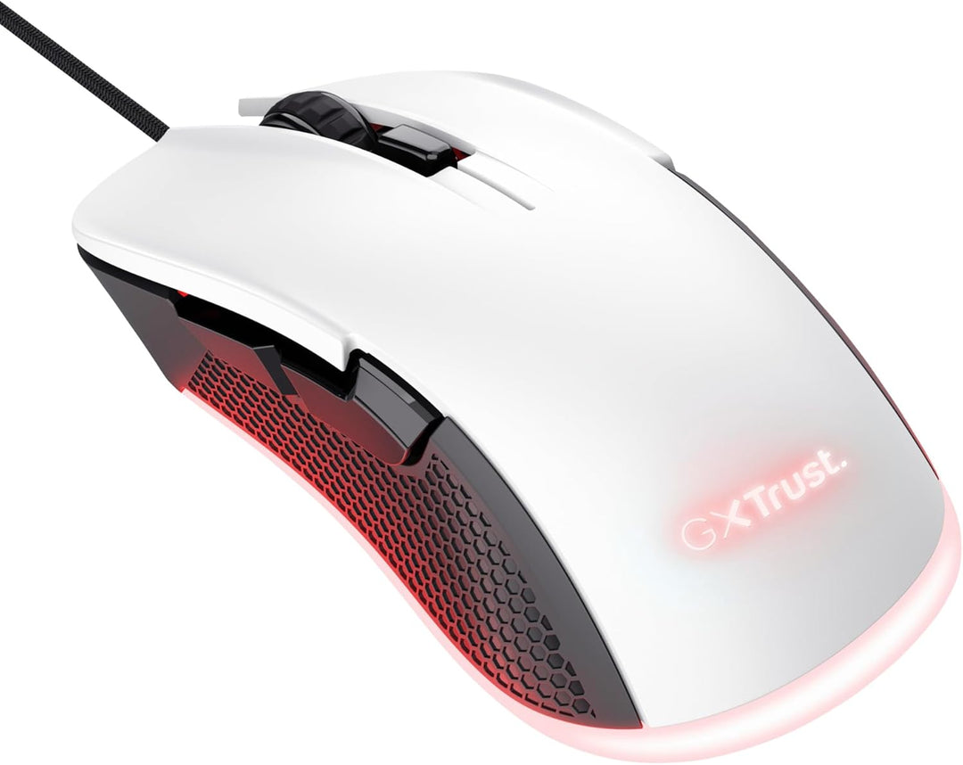 Trust Gaming GXT 922W Ybar Gaming Maus, 68% Recycelten Materialien, RGB LED-Beleuchtung, 6 Programmi