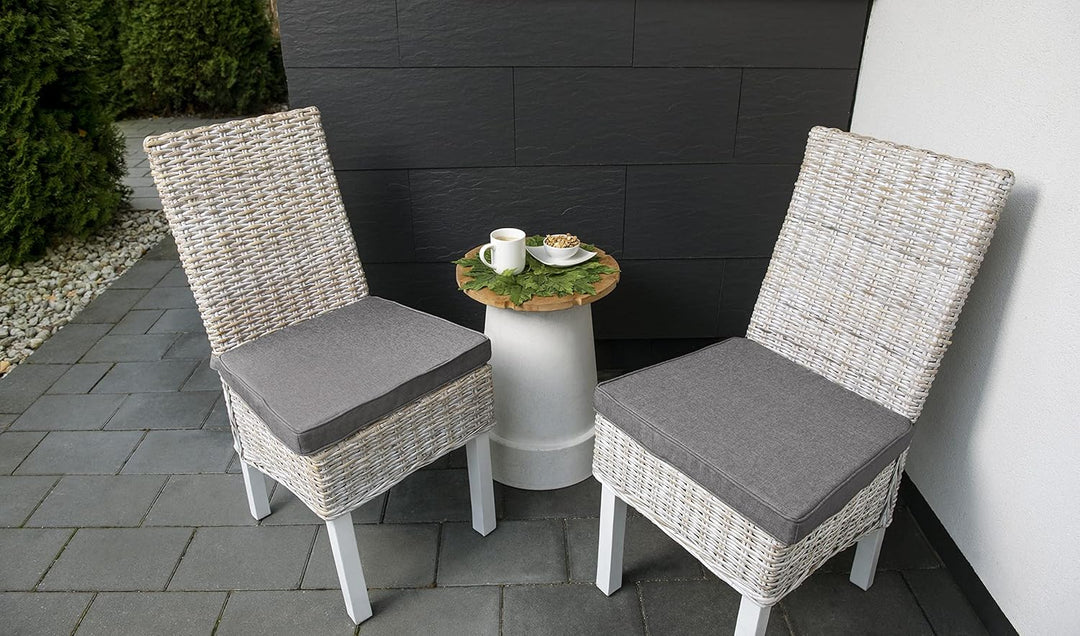 sunnypillow 4er Set Stuhlkissen 40 x 45 x 5cm | Polsterauflage Auflage für Stühle/Rattanstühle | Stu