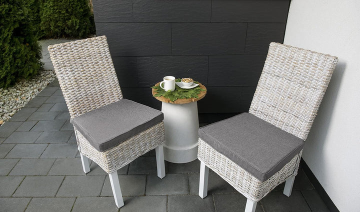 sunnypillow 4er Set Stuhlkissen 40 x 45 x 5cm | Polsterauflage Auflage für Stühle/Rattanstühle | Stu