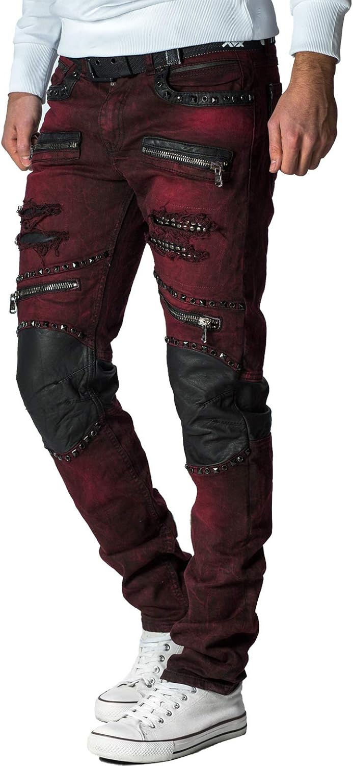 Cipo &amp; Baxx Herren Jeans – Stylische Denim-Mode mit einzigartigem Design | hohem markanten Details |