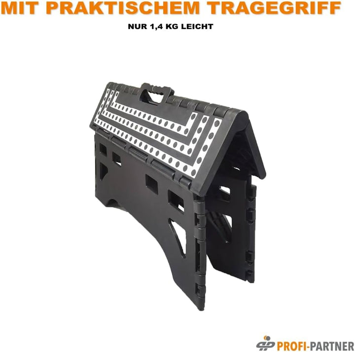 Klappbarer Tritthocker XL, bis 350 kg belastbar, extra grosse Rutschhemmende Standfläche, faltbar, t