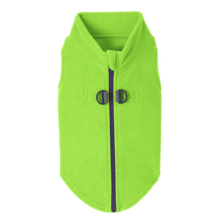 Gooby Fleece-Hundepullover mit Reissverschluss – Limettengrün, Grösse S – warme Fleece-Hundejacke mi