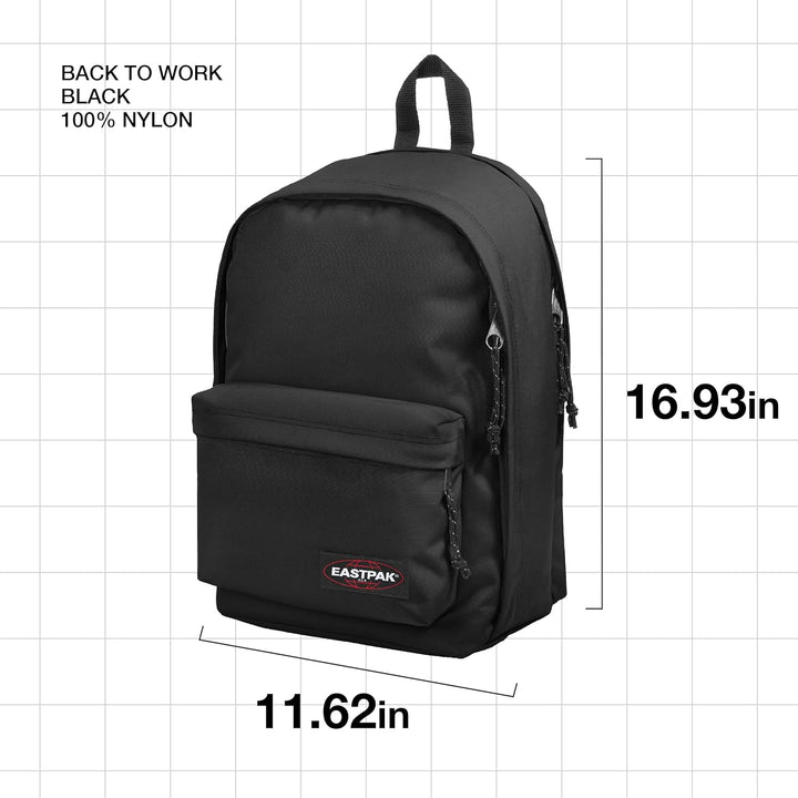 Eastpak BACK TO WORK Rucksack, 27 cm, 27 L Schwarz 43 cm, 27 L Bundle mit Federmäppchen, 21 cm, Schw