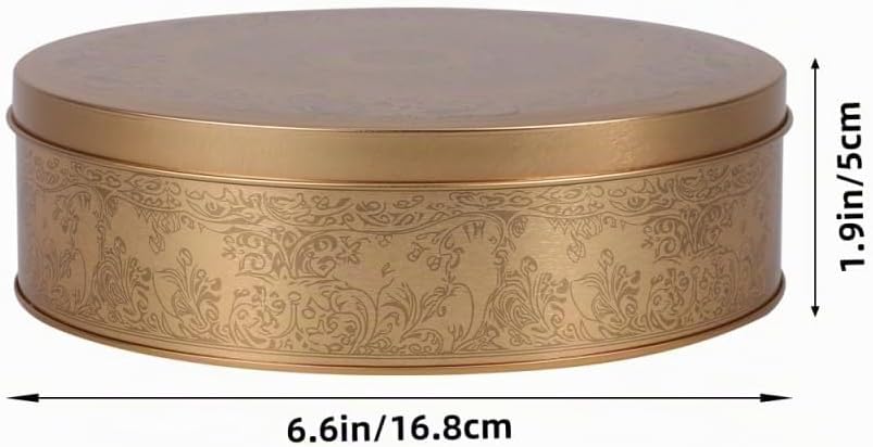 Kuchenform Rund Keksdose Süssigkeiten Box aus Weissblech 16.8cm Ofensicherheit Kleine Metall Aufbewa