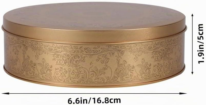 Kuchenform Rund Keksdose Süssigkeiten Box aus Weissblech 16.8cm Ofensicherheit Kleine Metall Aufbewa
