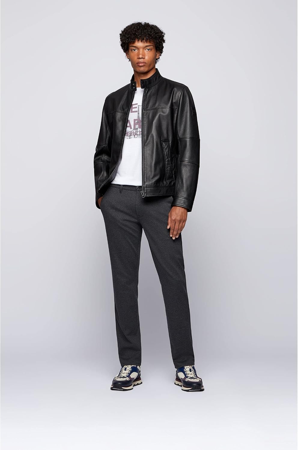 BOSS Herren Schino-Slim D Slim-Fit Casual-Chino aus angerauter Stretch-Baumwolle