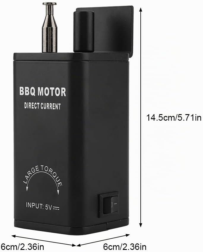 Grillmotor, DC 5V Ausgang Einstellbarer Grillbraten Rotisserie mit USB-Kabel Grillmotor Rotator Gril
