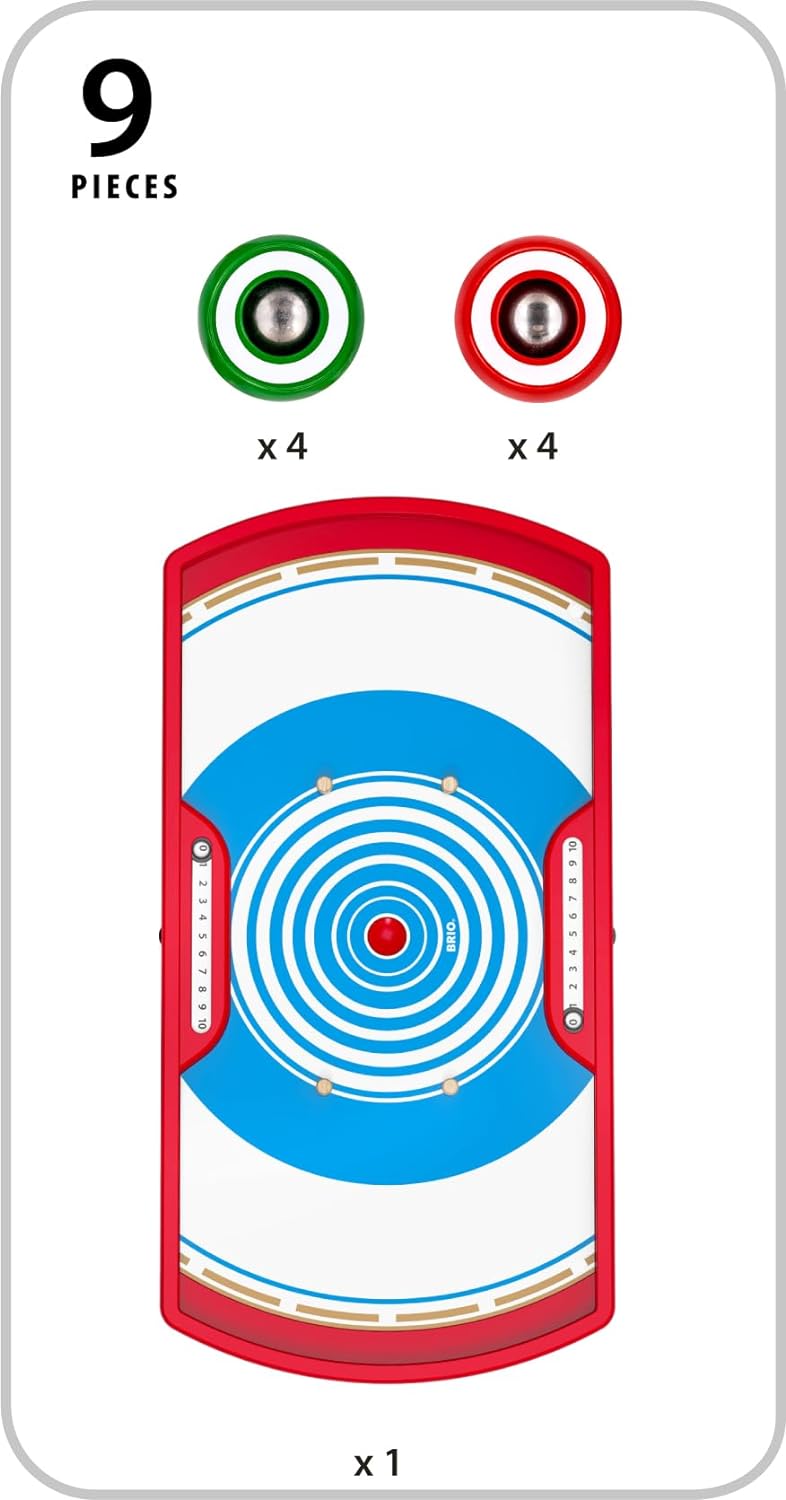 BRIO 34090 Shuffleshot - Spannendes Geschicklichkeitsspiel für 1-4 Spieler - Empfohlen ab 6 Jahren