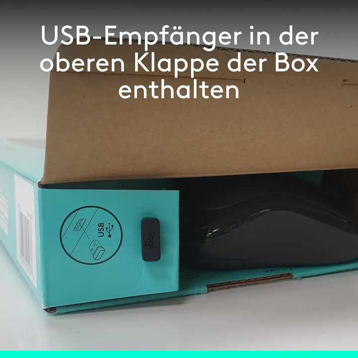 Logitech MK270 Kabelloses Set mit Tastatur und Maus für Windows, 2,4 GHz kabellos, Kompakte Maus, 8
