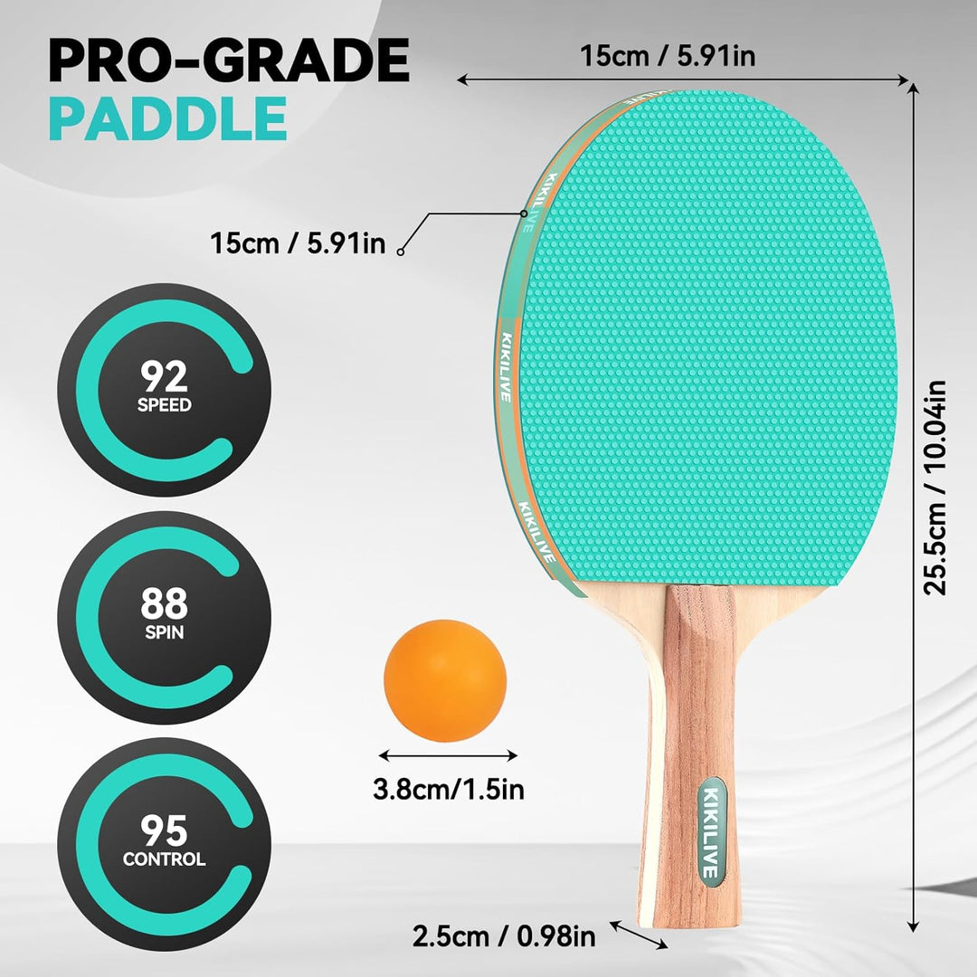 Tischtennis Set mit ausziehbarem Netz, 2 Schlägern, 6 Bällen und Tragetasche – das tragbare Set für