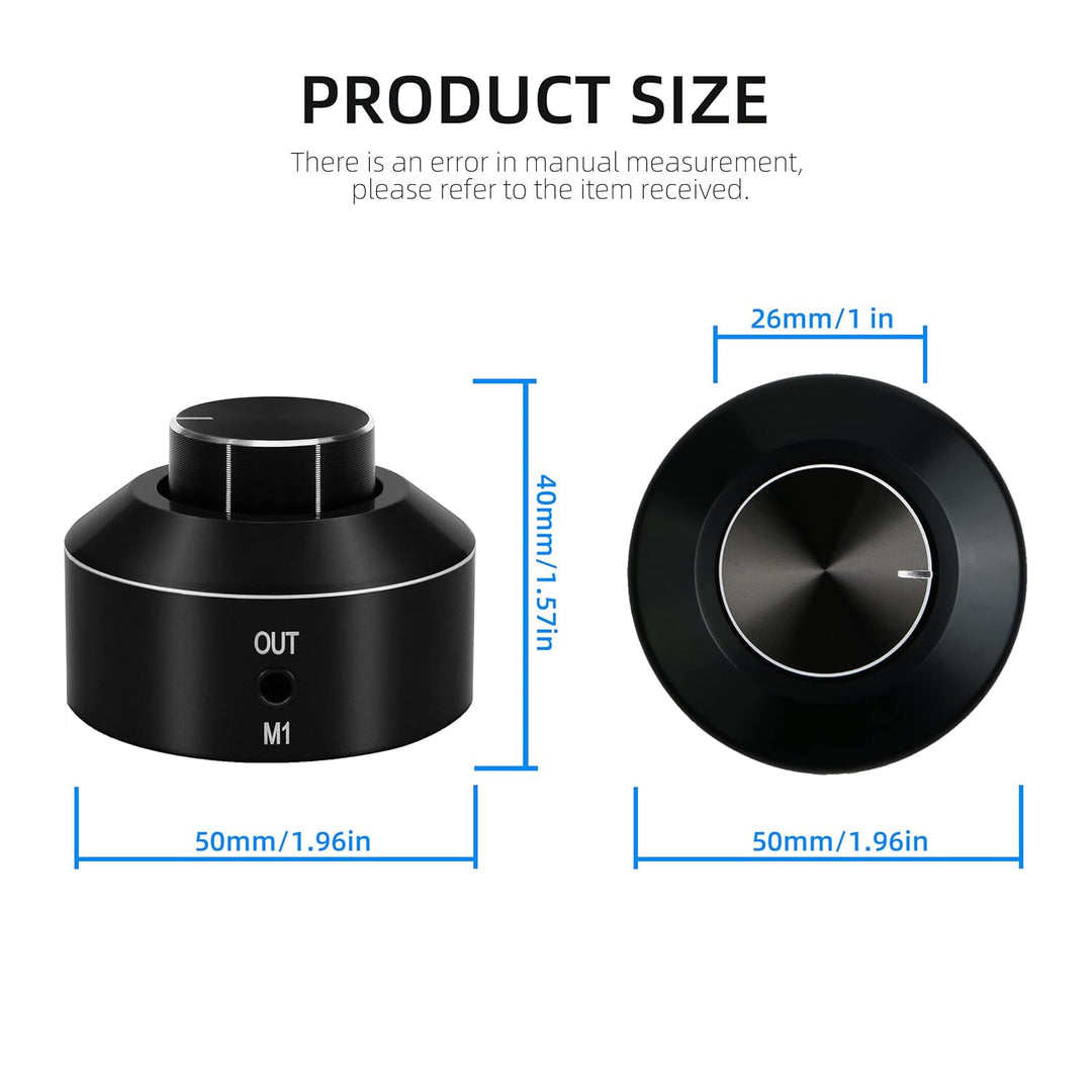Mini Lautstärkeregler, 3,5 mm HiFi Verstärker Umschalter, Mini Volume Control Knob, Audio-Einsteller