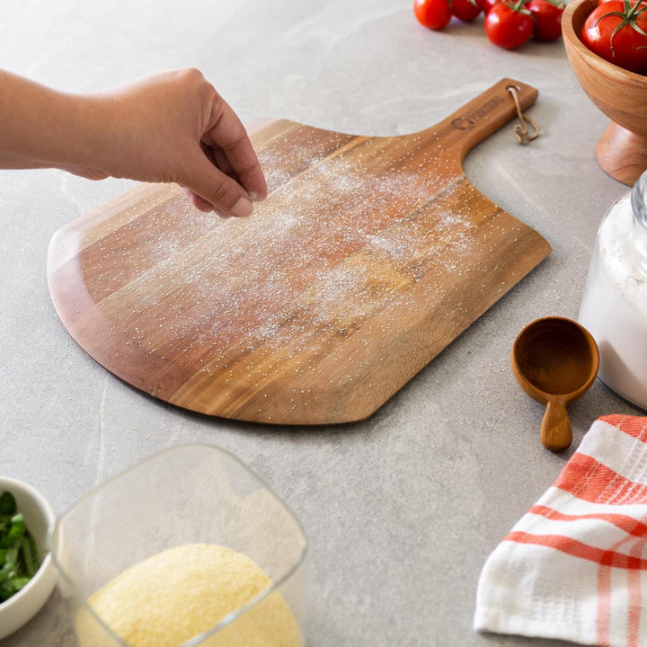 Chef Pomodoro - Pizzaschieber - 30 cm - Langer Griff für Extra Verbrennungsschutz - leichte Pizzasch