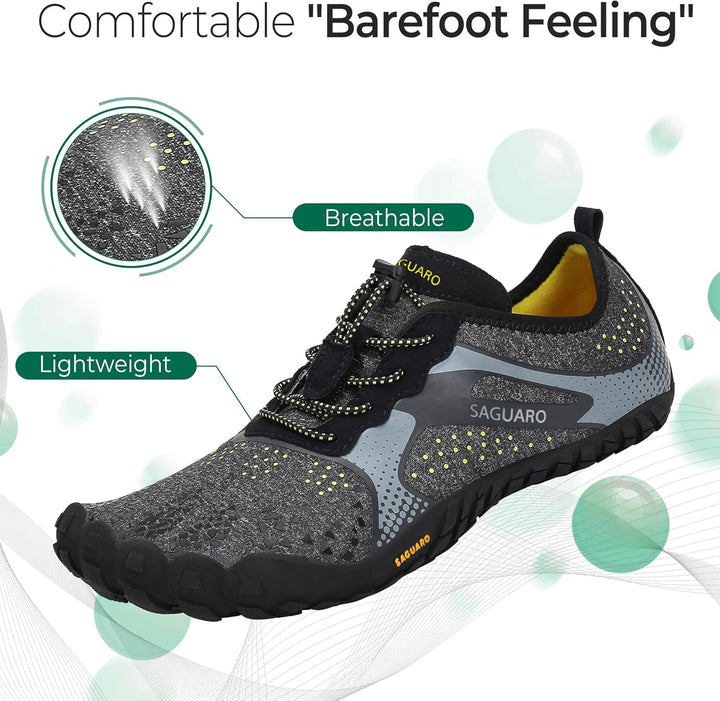 SAGUARO Herren Barfussschuhe Leicht Damen Traillaufschuhe rutschfeste Minimalistische Unisex Atmungs