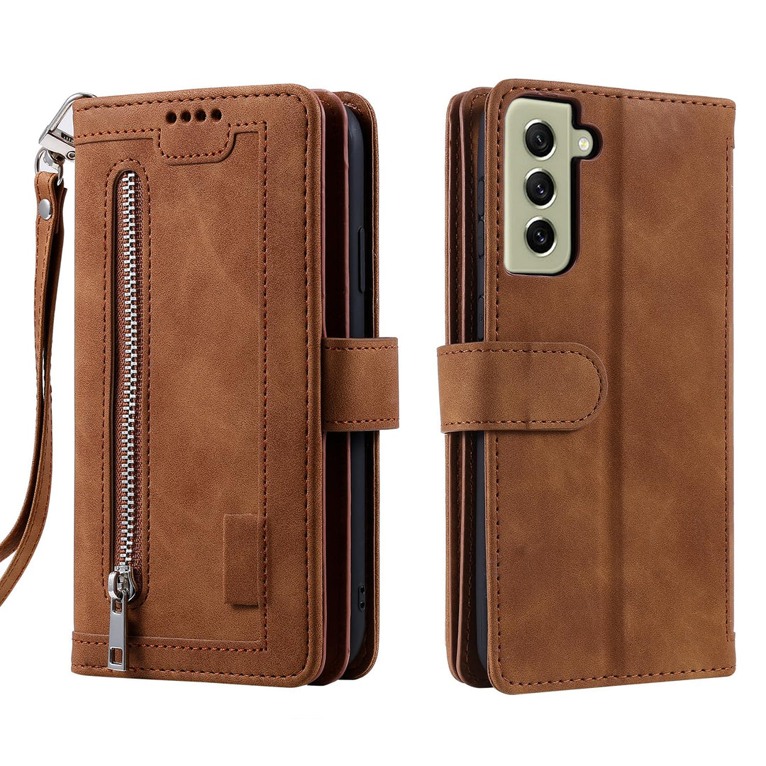 Handyhülle für Samsung Galaxy S21 FE hülle Klappbar Handytasche Schutzhülle Klapphülle mit Ständer K