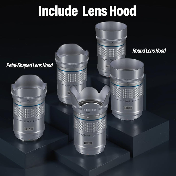 SIRUI Sniper F1.2 Autofokus-Objektiv-Set, 16mm, 23mm, 33mm, 56mm,75mm Weitwinkel APS-C Kameraobjekti