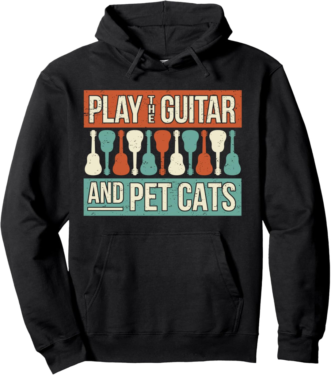 Katzen-Besitzer Gitarre Spruch Gitarrenspieler Gitarrist Pullover Hoodie