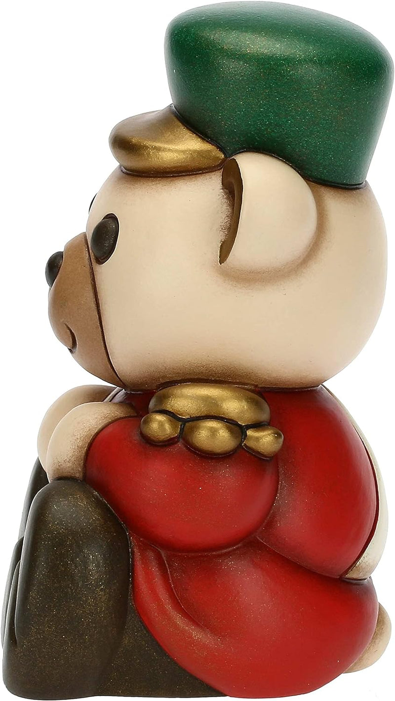 THUN - Weihnachten 2022 - Nussknacker Teddy aus Keramik, handverziert, mittlere Version - Geschenkid