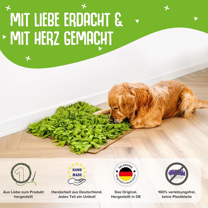 KNAUDER'S Best - Schnüffelteppich für Hunde in 60cm x 60cm - Schnüffelteppich mit mehr als 1.150 Fra