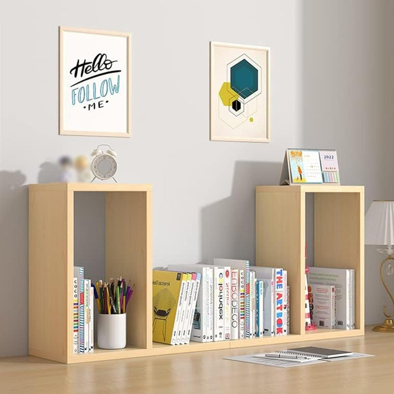 Desktop-Akten-Organizer, Schreibtisch, Bücherregal, Büro, Bücherregal, verstellbar, aus Holz, Bücher