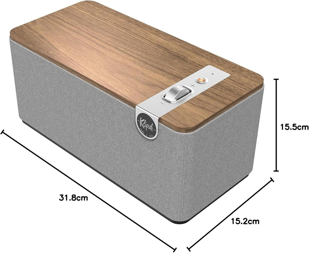 Klipsch The One Plus Premium Bluetooth-Lautsprechersystem Walnut Schwarz, Schwarz