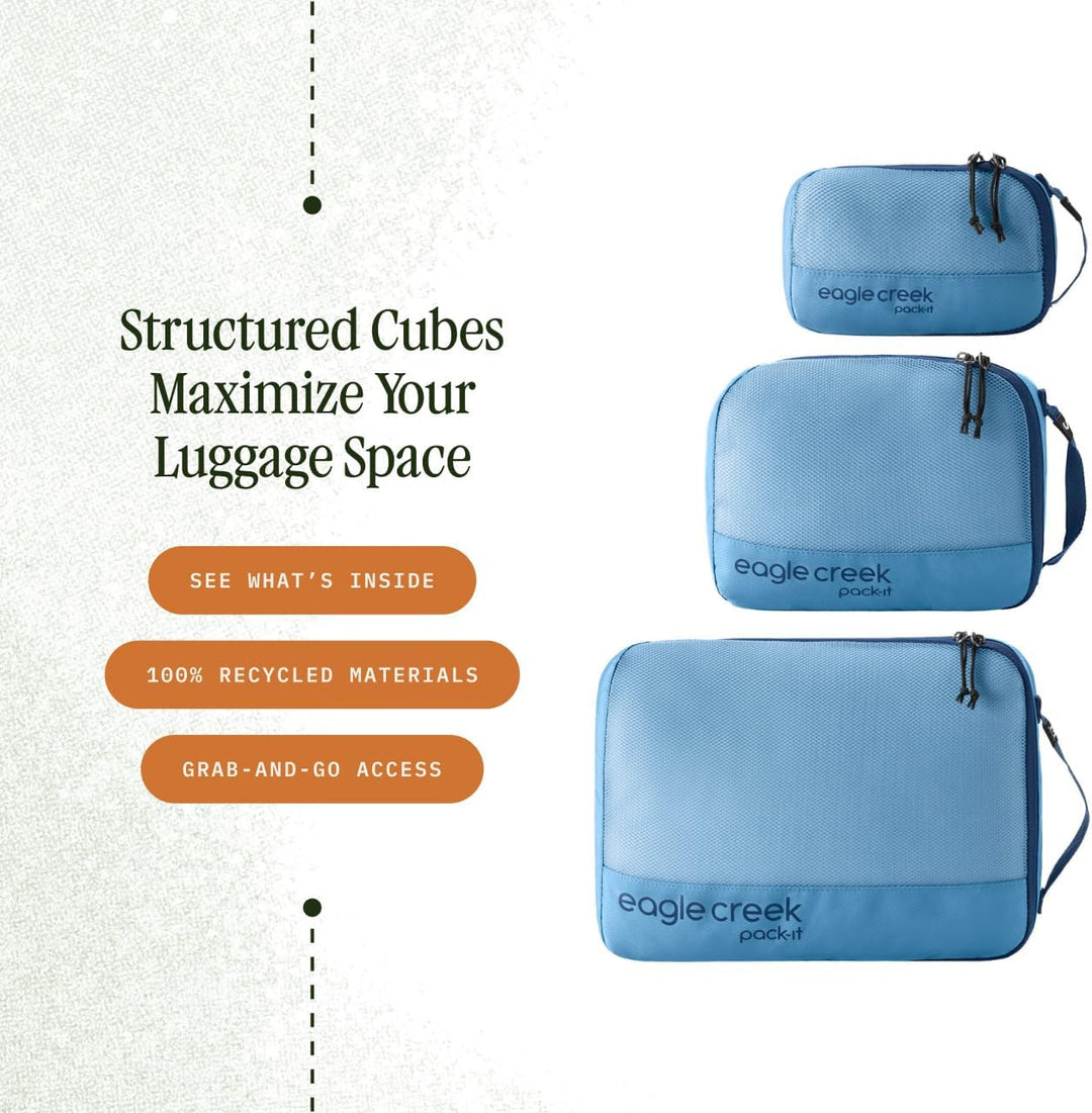 eagle creek Pack-It Reveal Cube Set XS/S/M Blue Dawn Blue Dawn - Reveal, Blue Dawn - Reveal