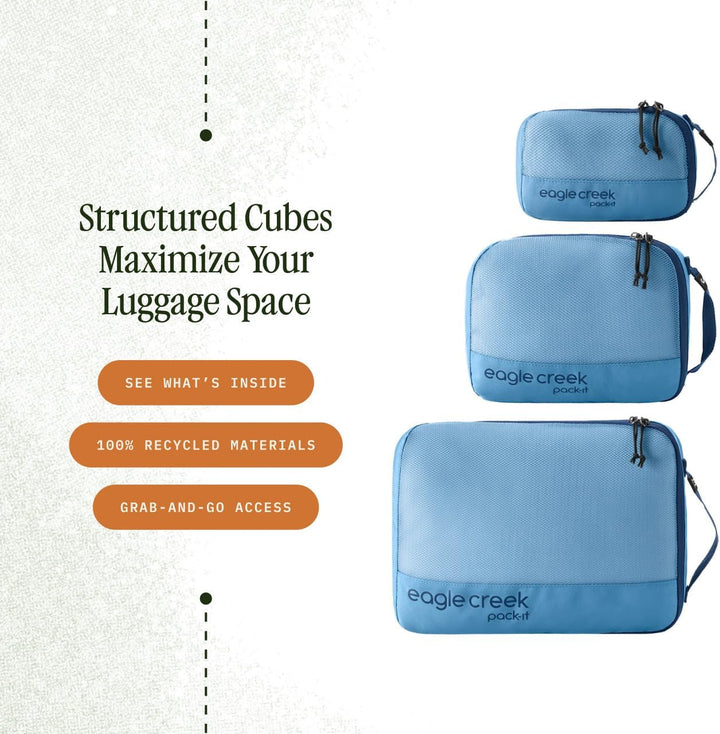 eagle creek Pack-It Reveal Cube Set XS/S/M Blue Dawn Blue Dawn - Reveal, Blue Dawn - Reveal
