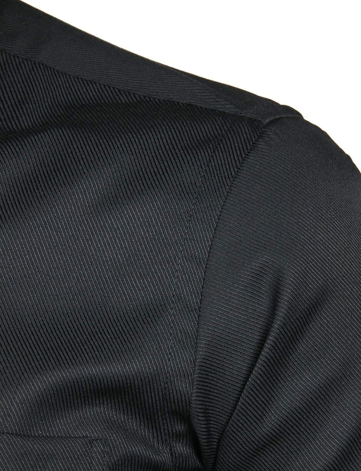 PARKLEES Herren Hemd aus massivem Twill, klassische Passform, schmale Passform, langärmelig, mit Tas