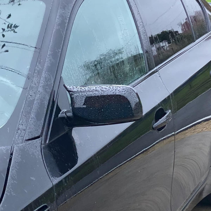 GSRECY Seitenspiegel-Abdeckkappen im M-Stil, glänzend, schwarz, Ersatz für 5er-Serie E60 E61 E63 E64