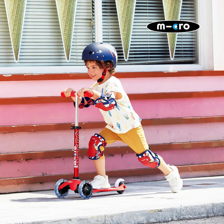 Micro Scooters | Mini Micro Deluxe LED Children's Scooter | Handlebar Adjustable | Light Up Wheels |
