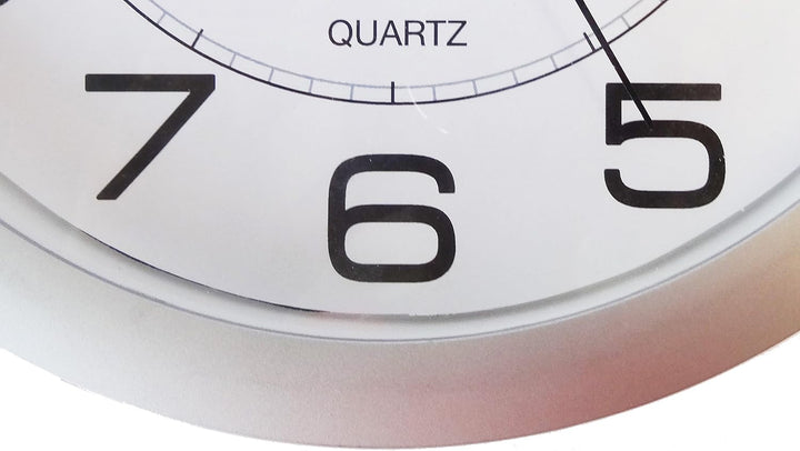 Unilux Wanduhr Magnetisch Attraction, 22 cm, lautlos, silbergrau, Grau