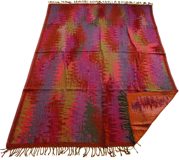 Lorenzo Cana - Decke Jacquard gewebt, Wolldecke Baumwolldecke, Baumwolle mit feinster Wolle vom Meri
