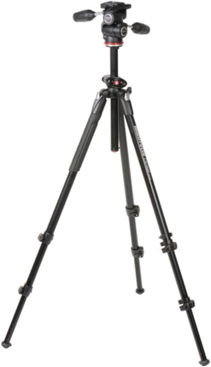 Manfrotto MK290DUA3-3W 290 DUAL Kit Alu 3 Segmemte (90 Grad Mittelsäule, 3-Wege Neiger) Single, Sing