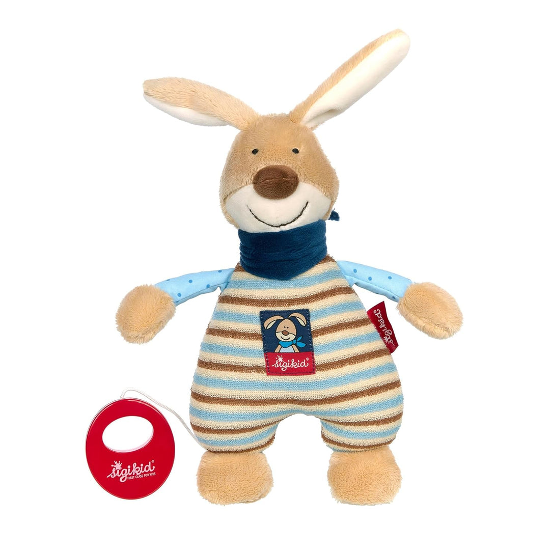 SIGIKID 39265 Spieluhr Semmel Bunny Mädchen und Jungen Babyspielzeug empfohlen ab Geburt blau/beige,