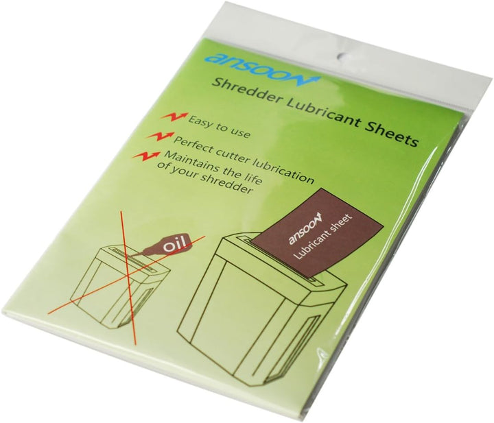 Ansoon Papiervernichter Schmierstoff Blätter 12PCS white-12PCS, 12PCS