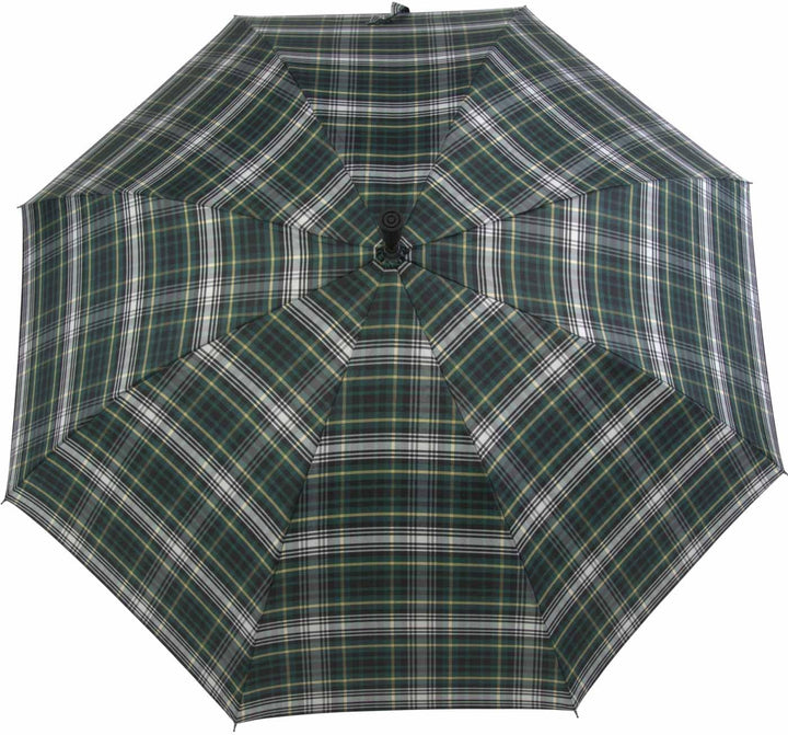 iX-brella Stützschirm höhenverstellbar mit Holzgriff - Karo grün, Karo Grün