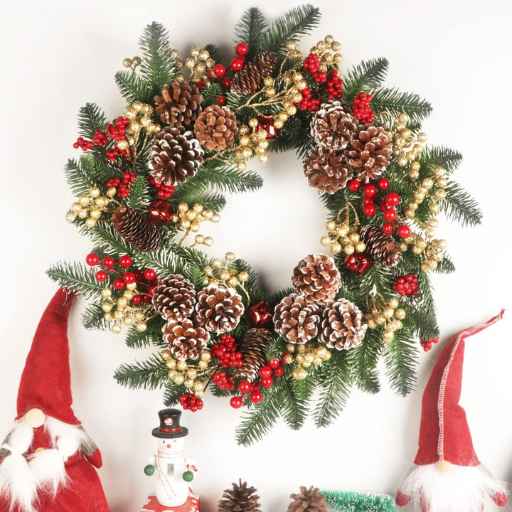 Fangoo 20 Pack 18cm Künstliche Goldene Beeren für Weihnachtsbaum Deko Stechpalmenbeeren Zweige Dekor