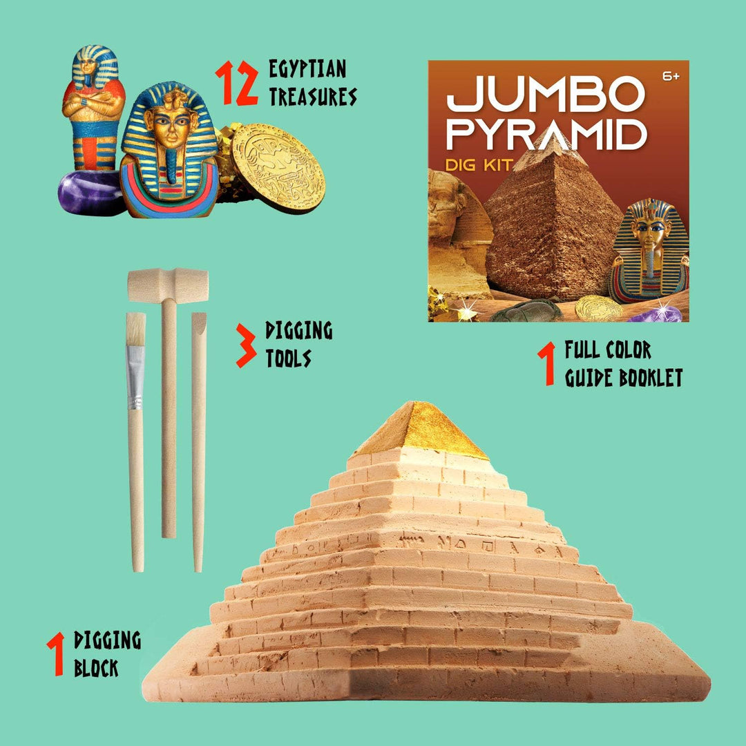 Ägypten Ausgrabungsset für Kinder – Experimentier-Set mit grosser Pyramide Dig Spielzeug für Kinder