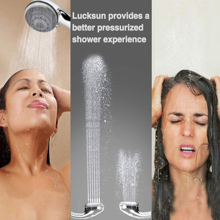 Lucksun Duschkopf und Schlauch, 7 Modi, grosse Luxus-Duschköpfe, mit Handbrause, Hochdruck-Duschkopf