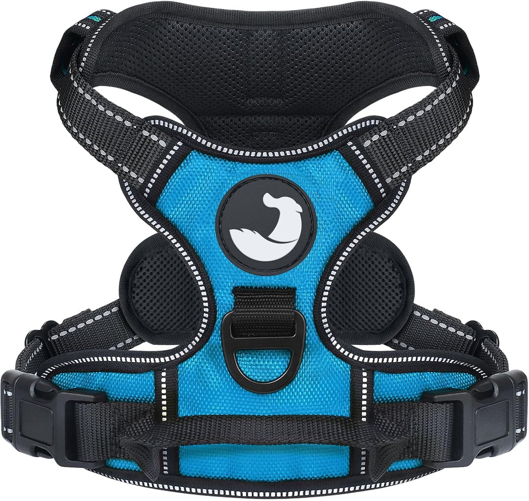 Joytale Anti-Zug Hundegeschirr für grosse Hunde, Blau, L | Perfekter Sitz, gepolstert &amp; reflektieren