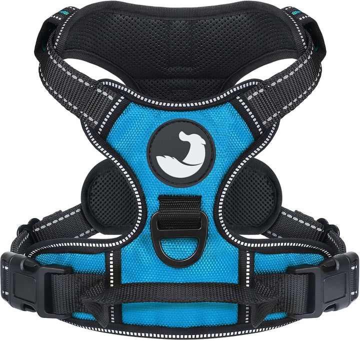 Joytale Anti-Zug Hundegeschirr für grosse Hunde, Blau, L | Perfekter Sitz, gepolstert &amp; reflektieren