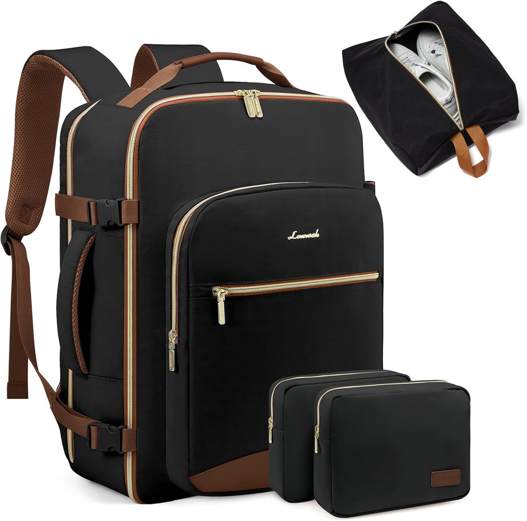 LOVEVOOK Handgepäck Rucksack Flugzeug, 40L Gross Reiserucksack Damen Kofferrucksack, Wasserdicht Rei