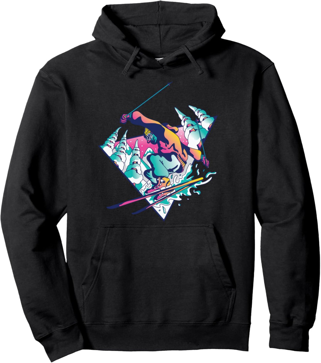 Skifahren Skifahrer Wintersport Pullover Hoodie